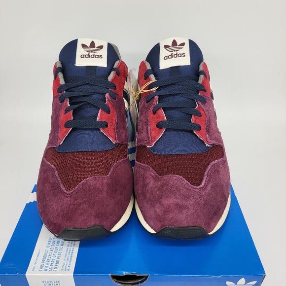 New adidas ZX 420 'Maroon Collegiate Navy' Men's Athletic Shoes Size 10 - Picture 2 of 9